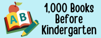 apple, book, and pencil with 1,000 Books Before Kindergarten