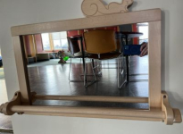 small wooden framed mirror