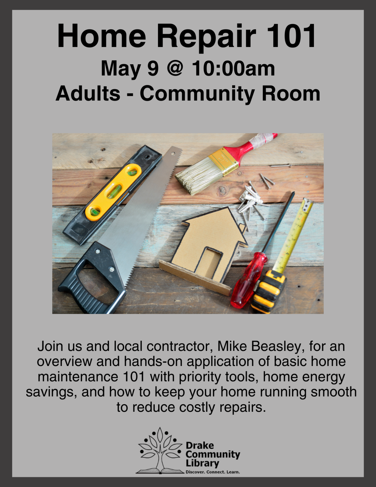 Home repair 101 flyer