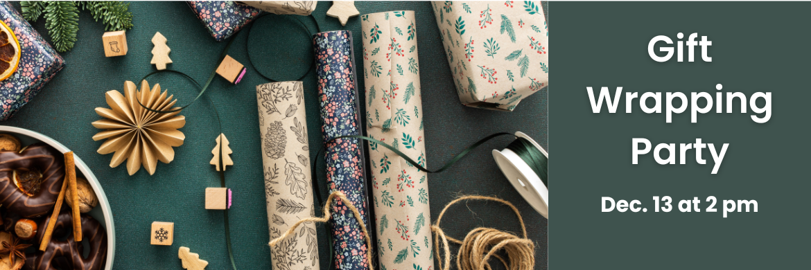 gift wrapping paper and items