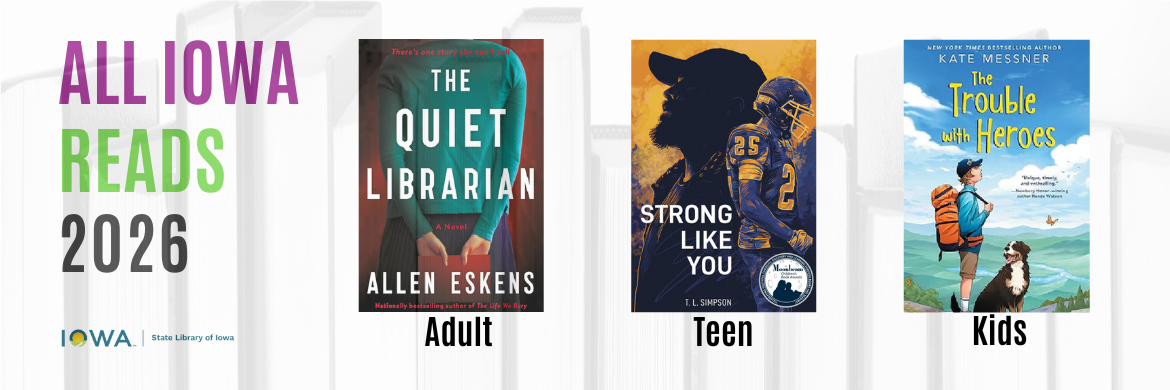 covers of 2026 All Iowa Reads selections